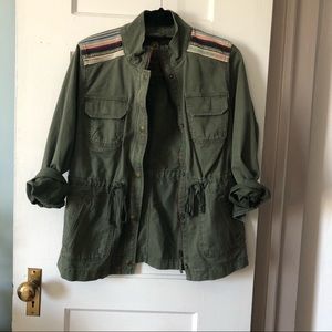Lucky Brand Green Fatigue Jacket with Stitching